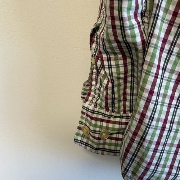 Max Men’s Gingham Button Down Long Sleeve Shirt - Picture 8 of 8